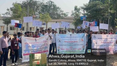 Photo of સરકારી વિનયન અને વાણિજ્ય કોલેજ આહવા દ્વારા જાગૃતિ ઝુંબેશ રેલી તેમજ ફિલ્મ નિદર્શન કાર્યક્રમ યોજાયો:
