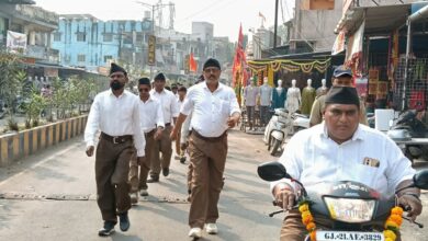 Photo of વાંસદા તાલુકામાં રાષ્ટ્રીય સ્વયંસેવક સંઘ દ્વારા વિજયા દશમી ઉત્સવ અને શસ્ત્ર પૂજન કાર્યક્રમ યોજાયો